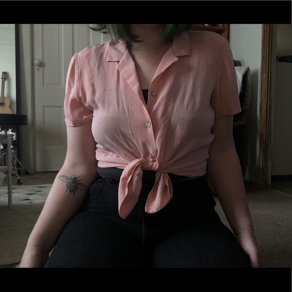 Light pink vacation blouse